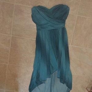 Strapless high low dress